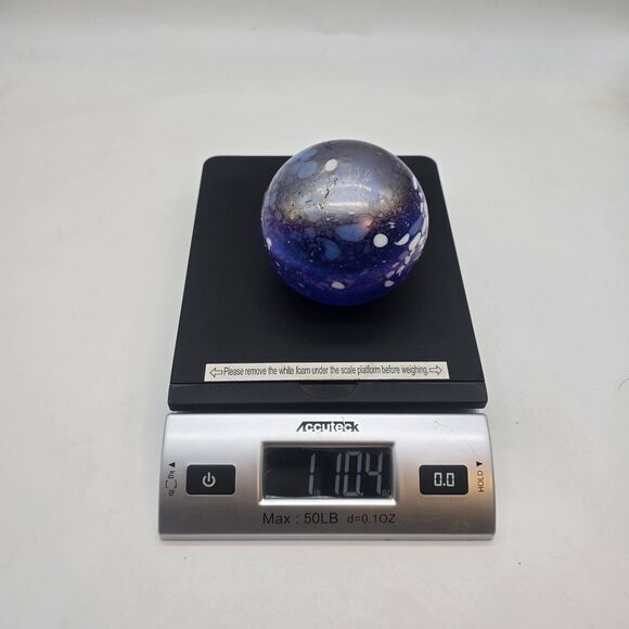 Tom St Clair 1994 Studio Glass Iridescent Speckle Abstract Paperweight Galaxy 3" - Picture 9 of 9